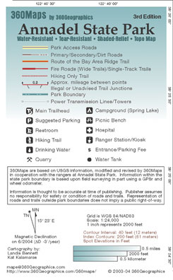 Front Panel of Annadel State Park map